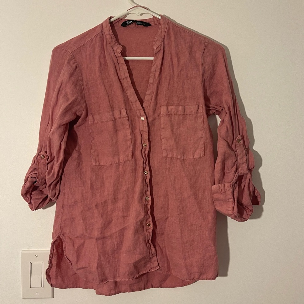 Zara button up blouse